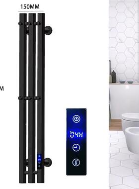 ?VGJ电热毛巾架加浴室智能碳纤维毛巾杆挂带钩不锈热钢竖款定时恒