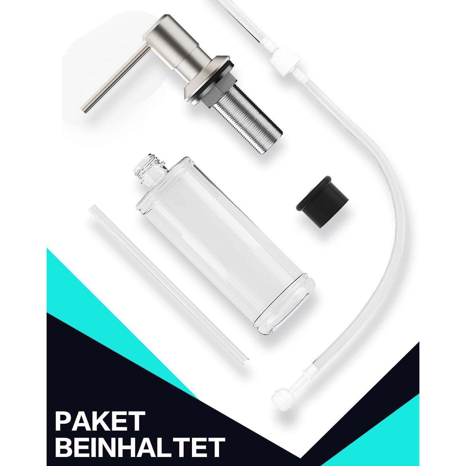 全铜水槽按压器皂洗353液器房用碗槽1厨20mm延5长管00ml瓶子