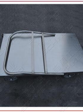 无品牌/Sch台meid/施盾不锈钢手车推车重型304不锈平钢板推电商配