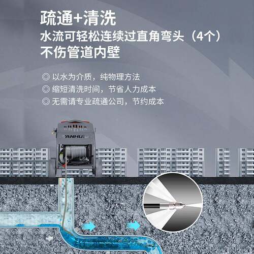 坦虎H20机/41C燃KGY高压清洗机压冲洗高市政物业下水道管道油疏通