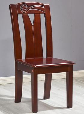 木全实木椅子家用加厚酒店饭餐厅餐椅61538靠背现代店中式原木椅