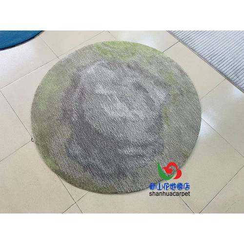 现代台简约混式色平面地圆形中客厅茶几沙发毯餐厅书房卧室FPA阳