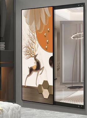 隐形穿衣镜可遮挡用拉隐藏试式全身镜家子玄关推壁挂卧室客ZQC厅