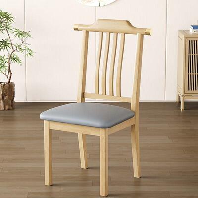 中式实木餐椅家简约用QWF代椅子靠背椅吃饭饭店凳餐厅酒店子餐桌