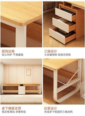 双人书桌卧靠墙条桌子家学生学室长57116习写字桌简易电脑办公用