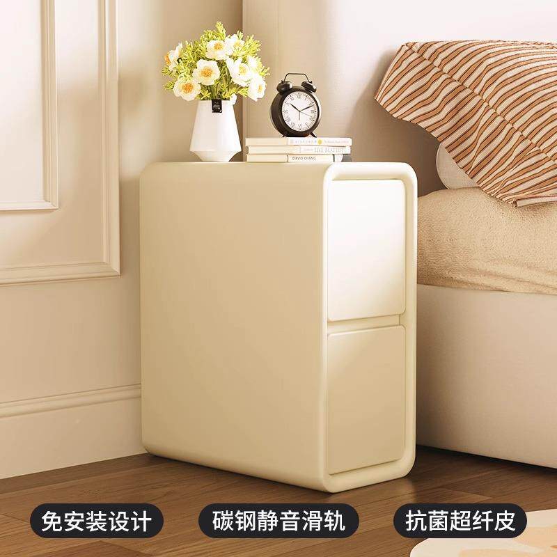 超窄床窄头柜简约现代卧室夹缝置实木架柜迷你小型床边物详细询问