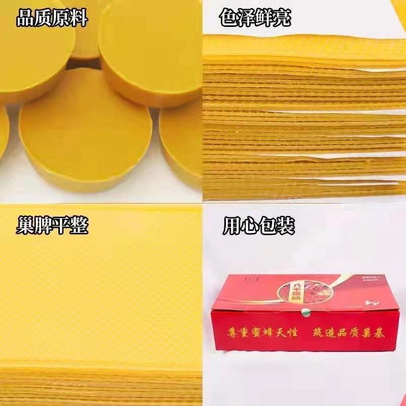 八千中蜂巢础单巢基巢脾蜂蜡础3片5/巢包八千中蜂盒泡沫包装包邮