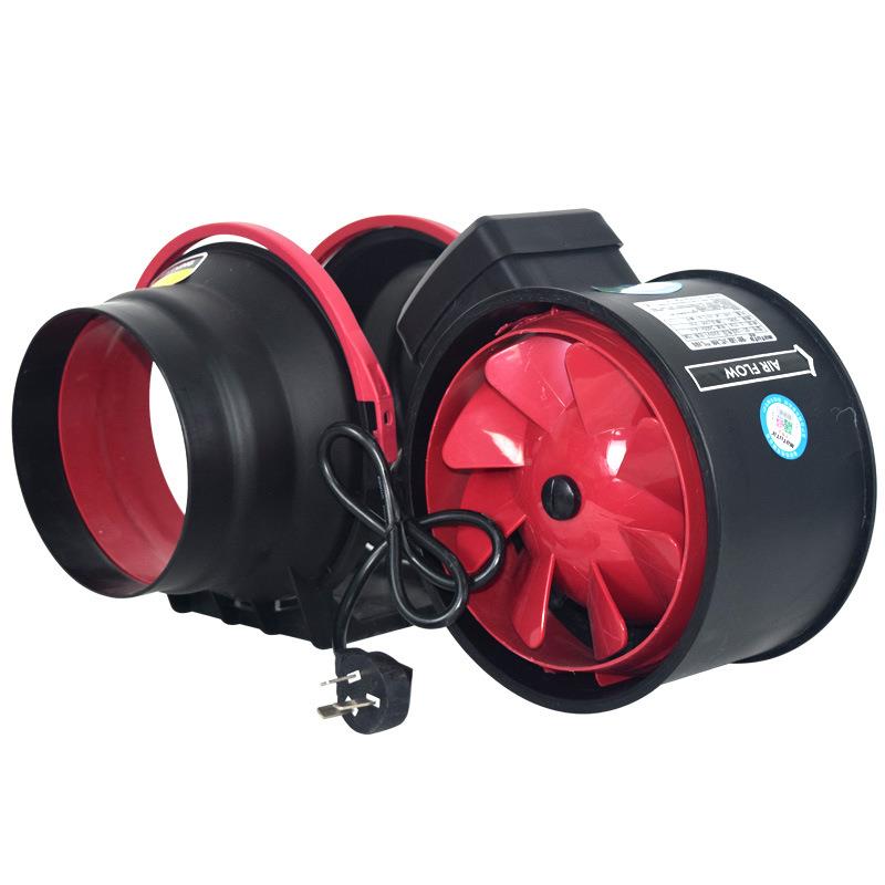 出口4寸寸圆形LIS管间道风机斜流卫生气排6气扇无土栽培水培换扇