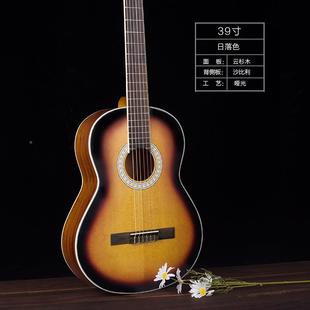 源头厂初38寸39寸古典吉家他guitar学成39寸多色人圆角木吉他jit