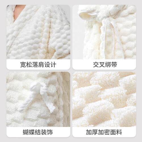 7A可穿式浴巾裕女家用浴袍022新款加5厚吸水速无品牌/干大人干发