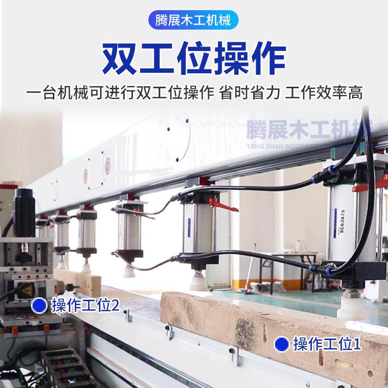 厂家价格控榫槽木工双工位作单双TZ-01768刃机全自动侧孔机方槽数