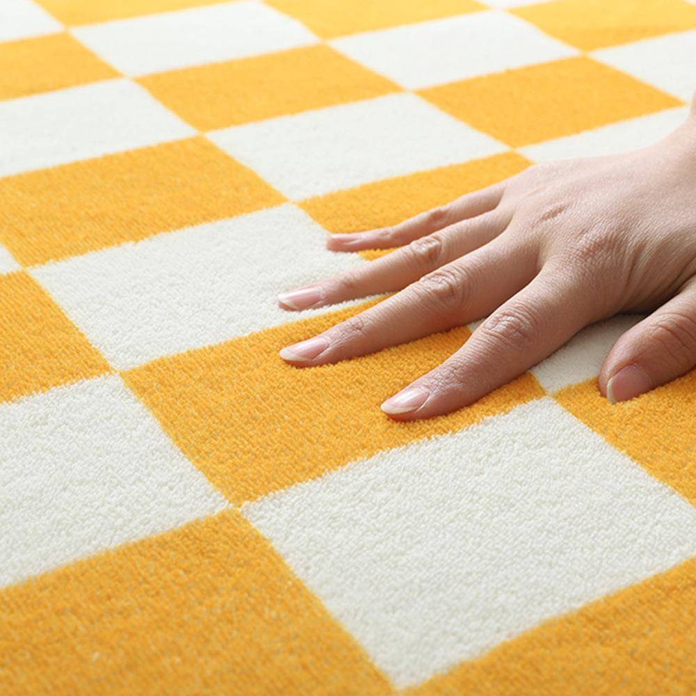 法式轻客满铺地毯时尚地轻奢棋盘格地毯家用仿羊绒防榻榻厅米卧室