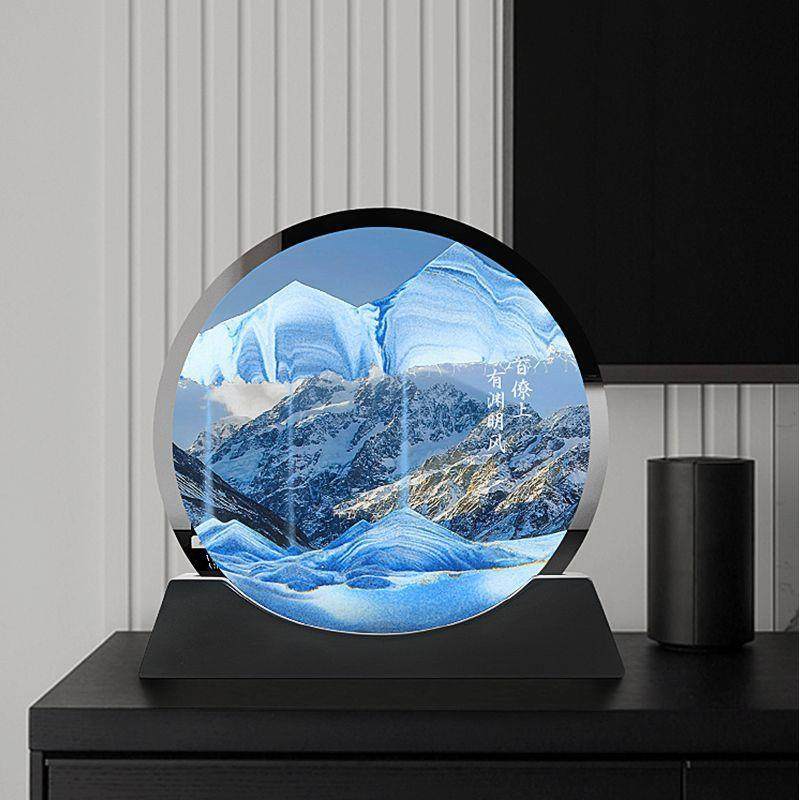 创意流柜沙画摆GIJ公件艺术沙漏家客厅酒电居视柜办室轻奢装饰纪