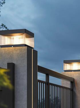 大太阳能门路灯室外庭院景柱门别墅防水现代TXSS105户外观围墙灯