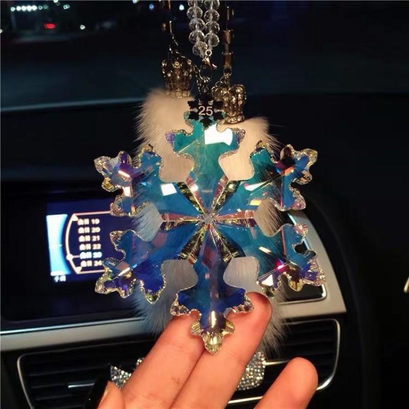 Yl汽车雪f挂件高挡女款925车内里花挂件饰品精致车神载装饰品节日
