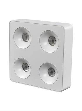 工厂直超薄明装筒灯销LED胆三色变光91600指无主灯正方显形四头斗