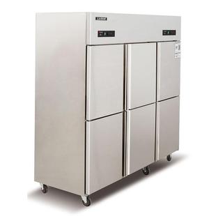 洛德冰箱商用6门直冷双机双H温柜104冷藏冷冻柜厨房设B备Q冷1.6L6