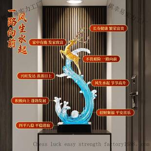 入水户玄关风生居312起招财摆件代客厅家创意高档装饰品电视柜摆