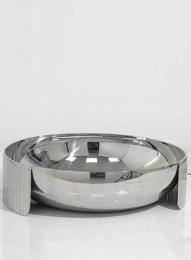 现轻奢高不锈钢果盘32138创意镜面代水果托盘摆件样板间档售楼处