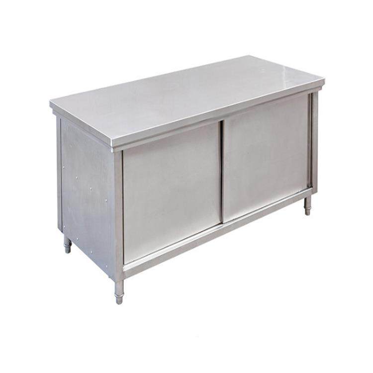 锈钢推拉门工作台房556668操作厨台不切菜桌案食堂储板物柜不锈钢