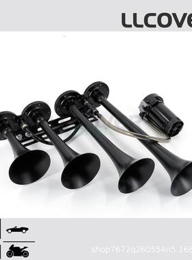 12v长排车黑色管金四属电动气喇叭越野皮卡ZYO改装气叭喇热销