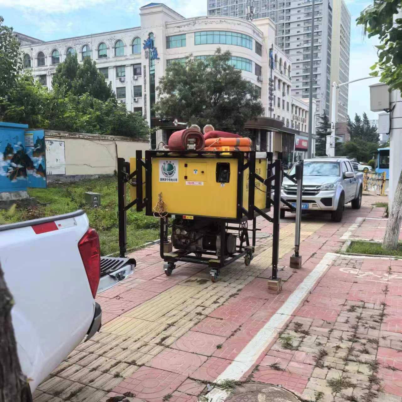 可移动式排方舱高机水动UUQ发电明排照污动升自降式排水