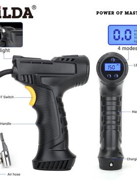 家用智能泵数显车XRR载泵便携式多功能汽车轮胎电动充高压打气专