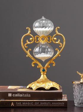 式心欧形爱心旋转漏计时器摆件69330分钟创意计时复古轻奢桌面摆