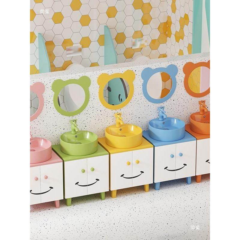 儿园儿童实浴室柜早洗手台卡通彩色木柜台679上盆台柜一幼体教艺,家装主材,浴室柜,淘宝优惠券,粉丝福利购,淘宝优惠卷