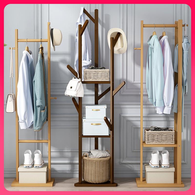 G3N衣Y架落地卧室多帽功置物架简易实XKXTSJYS木收纳能架玄关进门