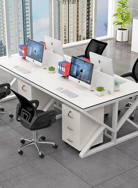 职员办风桌椅组公合简约现室员工24公/位屏PJN工位电脑财务桌厂