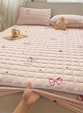 邮WDJF-A类205新款类A全棉纯棉夹棉加厚床笠三件套包印花床笠床垫