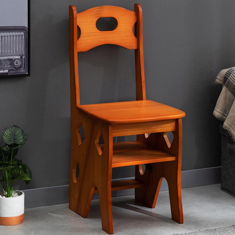 实木梯椅家登用梯子272SMTY0叠餐椅子折两楼用梯凳室内高踏板梯多