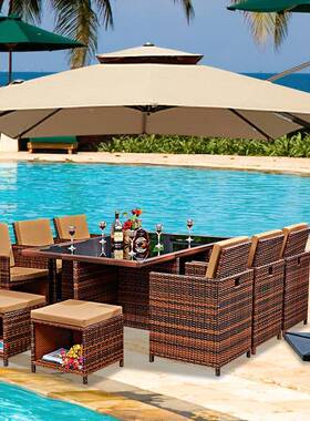 N户外具阳台HX5202庭藤椅五5件套花园藤编家桌椅仿藤椅院休闲露天