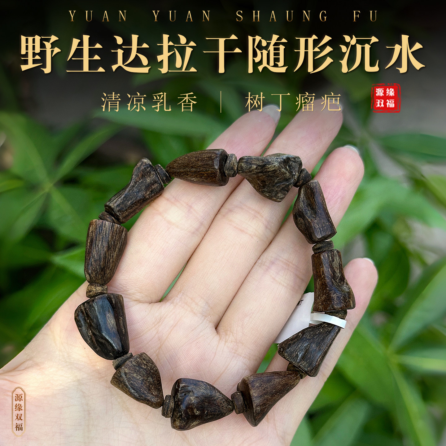 保真天然野生达拉干沉香树丁奇楠随型高端沉水级手串链男女款文玩