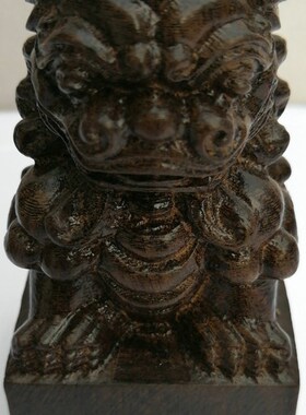 道印章 道经师宝n印 黑檀木立体雕刻狮子印 道用品