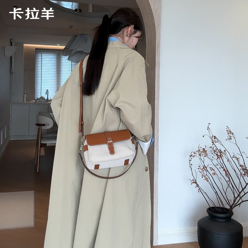 卡拉羊麻将包通勤大容量新款百搭防盗手提包包单肩斜挎包休闲女包