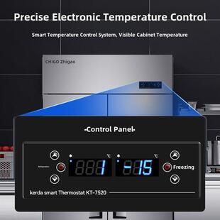 志高 四门冰箱商用厨房双温冷藏冷冻4开门冷柜立式大容量六门冰柜