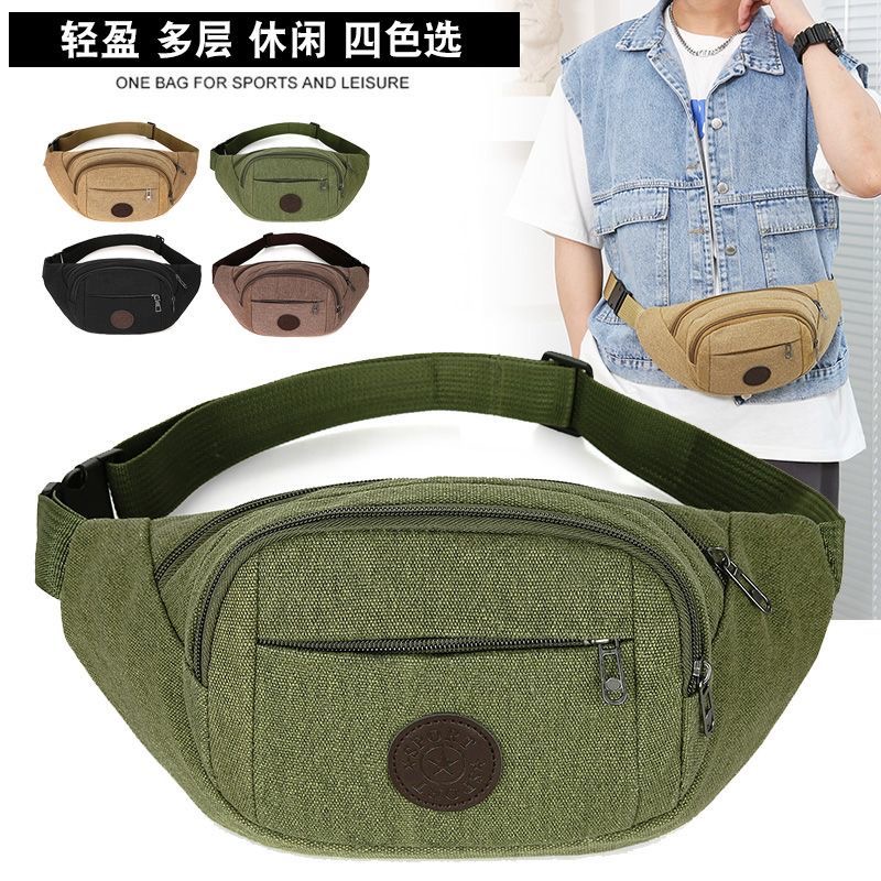 男士户外运动跑步帆布拉链耐磨大