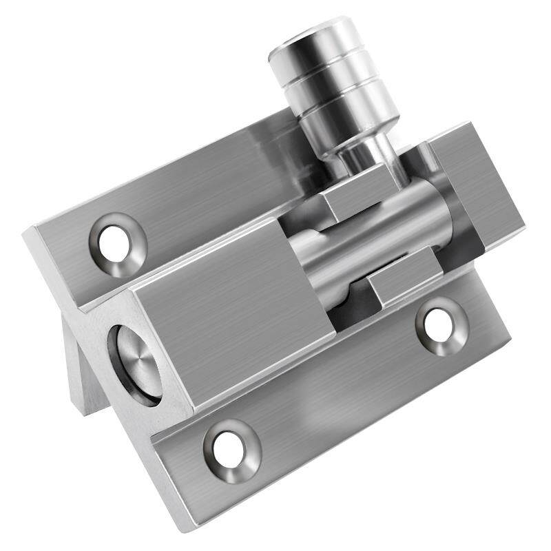 加厚铝合金不锈钢拉丝卫生间插销木门栓窗销防盗门插销锁明装