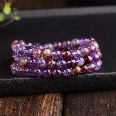 天然紫水晶发浓郁紫色手串