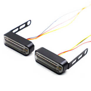 12v汽车摩托车电动车改装 led流水转向高亮日行灯流光黄光转弯灯