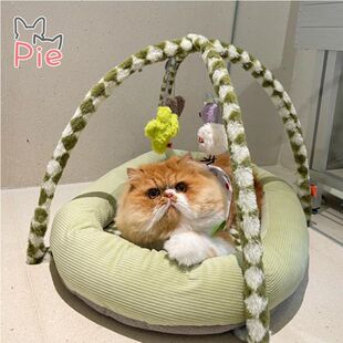 梁老财趣味响铃猫咪帐篷宠物逗猫吊床锻炼嬉戏睡觉猫窝