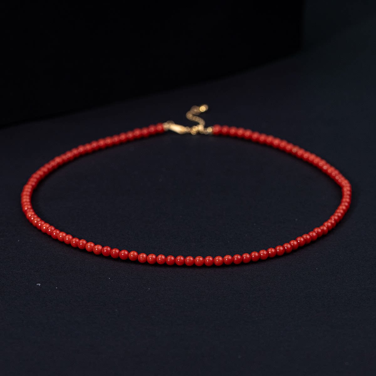 红珊瑚项链男女款百搭气质优雅3-4mm（多样性发货）