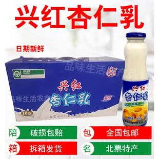 北票兴红杏仁乳 纯正杏仁露杏仁饮品10瓶装拆箱发货 无糖特产饮料