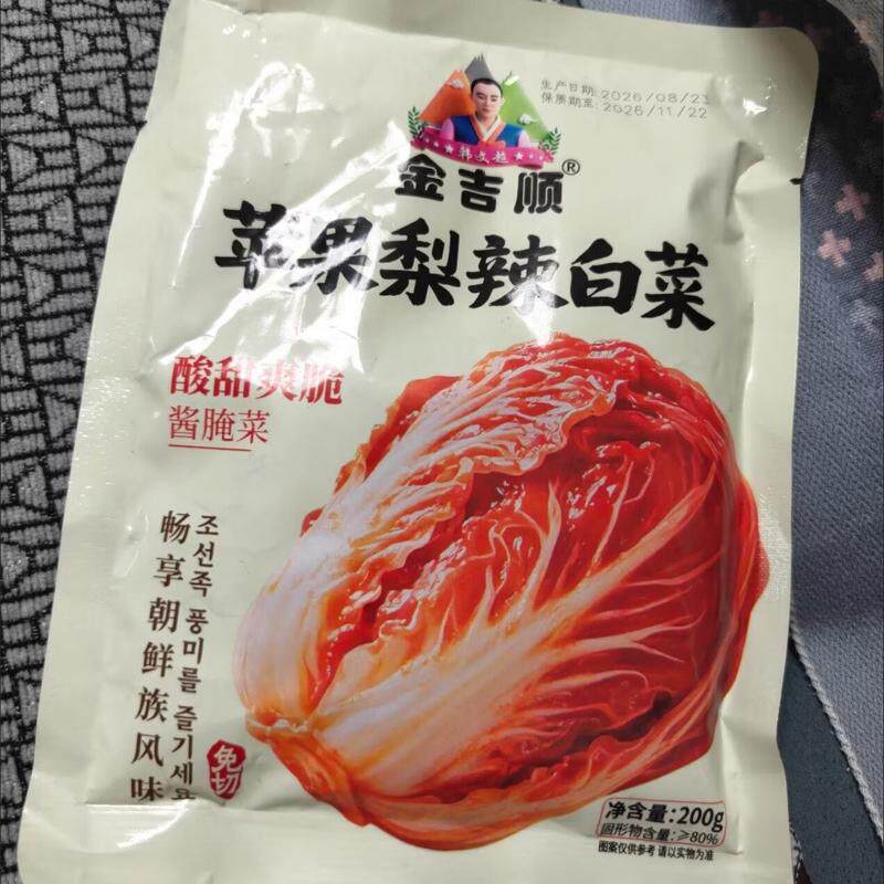 苹果梨辣白菜延边韩式辣白菜泡菜咸菜饭菜小包装