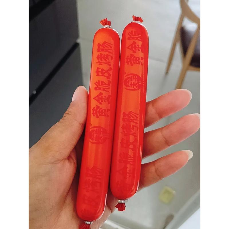 夫宇路边摊淀粉肠网红黄金脆皮烤肠油炸鸡肉火腿肠香肠商用