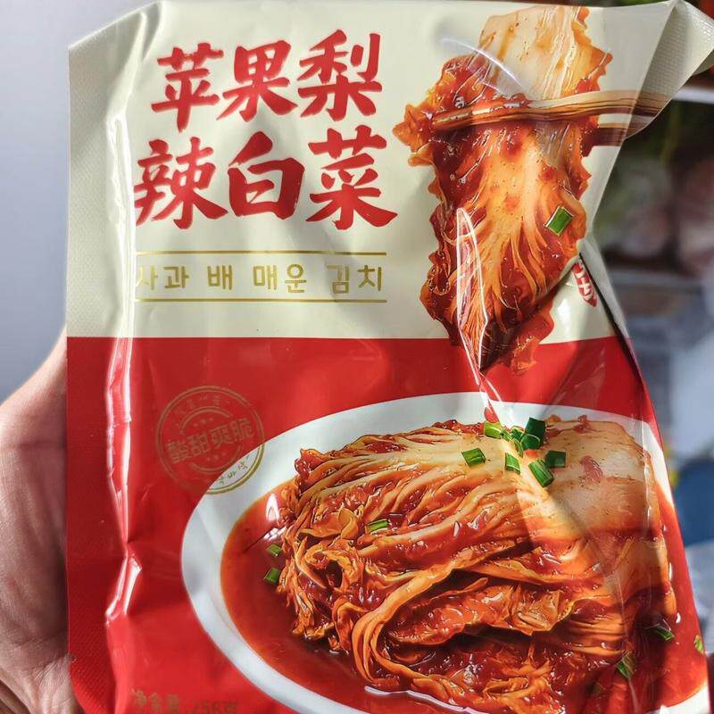 韩一盘苹果梨辣白菜韩式辣白菜烤肉寿司配菜免切小包装腌制下饭菜
