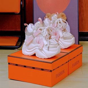 加绒内增高11cm休闲运动鞋 炸街老爹鞋 女ins潮202秋冬新款