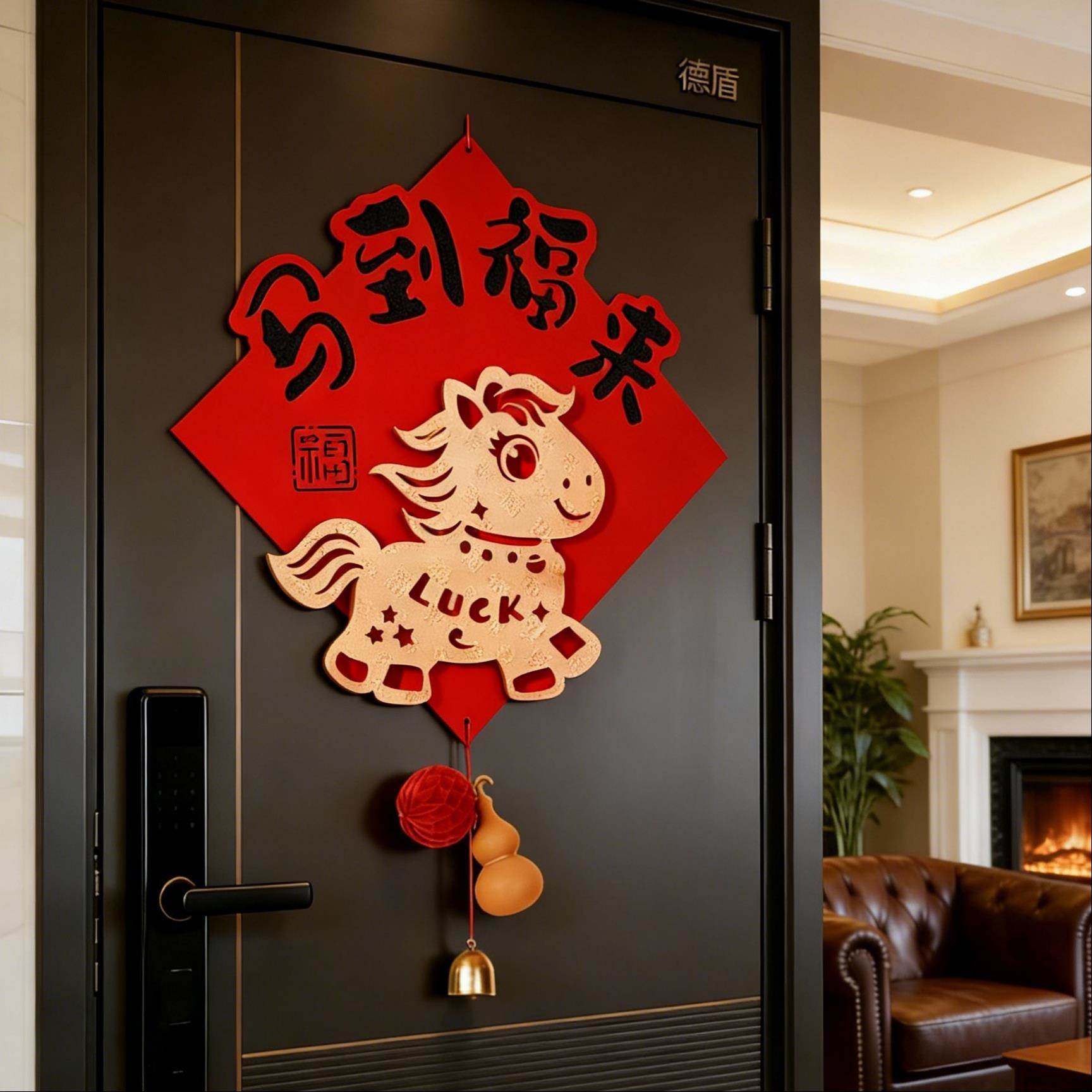 马年福字门贴磁吸福字贴立体创意新年春节入户门贺年自粘2026新款,节庆用品/礼品,福字/窗花/窗贴,淘宝优惠券,粉丝福利购,淘宝优惠卷